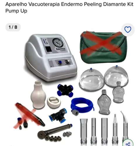 Aparelho kerigma vacuoterapia, limpeza facial e pelling de diamante