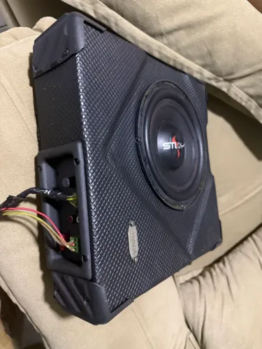 Caixa de som sub grave slim carro 8 amplificada ativa subwoofer automotivo