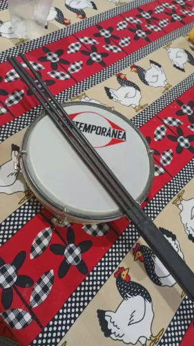 Tamborim Contemporânea Frisado Aluminio