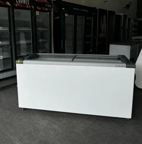 Freezer 505lt Metalfrio tampa de vidro (NOVO)