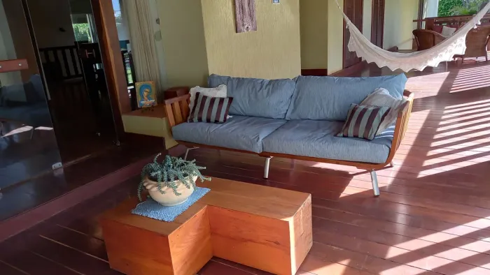 Conjunto de 2 sofás em madeira pata área externa FRANCCINO 2m10