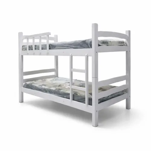 Cama beliche de madeira maciça com 2 colchões D20 88x12cm de altura 
