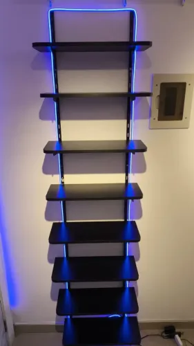 Prateleira Móvel  com 8 Prateleiras Sem Leds