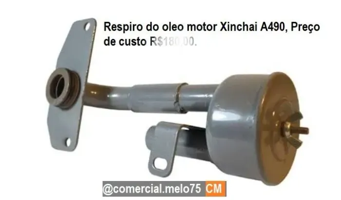 Respiro do óleo Motor Xinchai 490