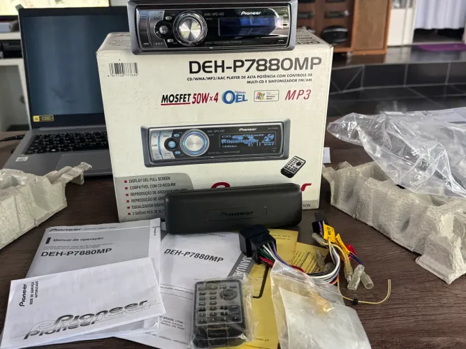 Cd rádio pioneer deh-p7880mp novo zero na embalagem completo com todos seus acessórios