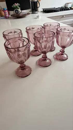 Conjunto 6 taças de vidro libélula