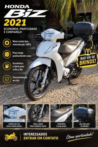 HONDA BIZ 2021 - ÓTIMA OPORTUNIDADE