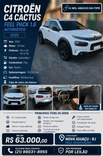 Citroen C4 Cactus Feel 1.6 16V Flex Aut. 2022
