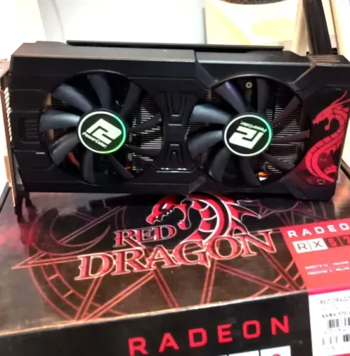 placa de vídeo RX 570 4gb RED DRAGON
