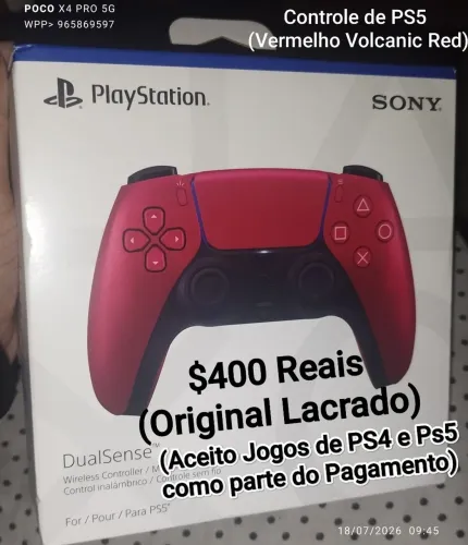 Vendo e Troco Controle de PS5 Original Lacrado (Leia o Anúncio)