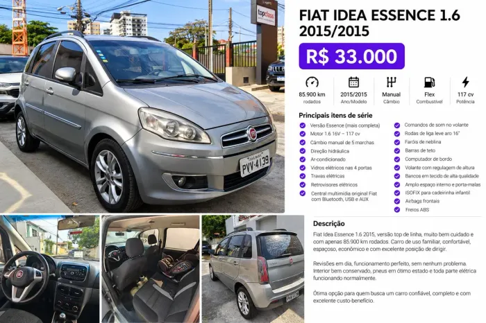 Fiat Idea Essence 1.6 Flex 16V 5P 2015