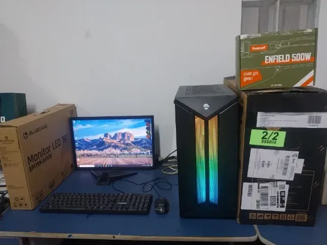 Computador Completo Gamer i5 7400 SSd 240 + Hd 500 Ram 16Gb Gtx 750 Ti Monitor 19 Perfeito