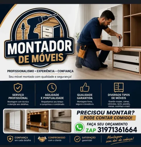 Montador de Móveis - Montagem e Desmontagem Disponível.