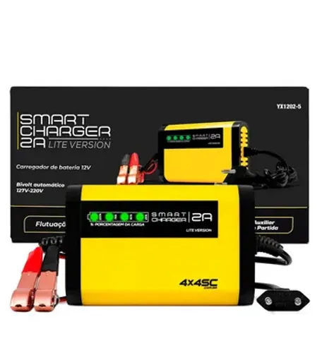 Carregador de Bateria Automotiva Inteligente Smart Charger 12V 2A Bivolt z1531