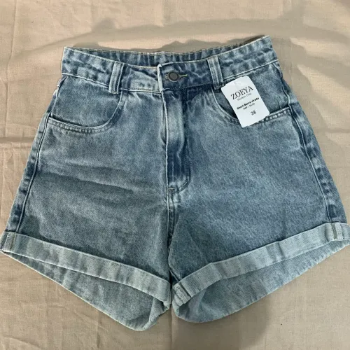 Short jeans feminino cintura alta 