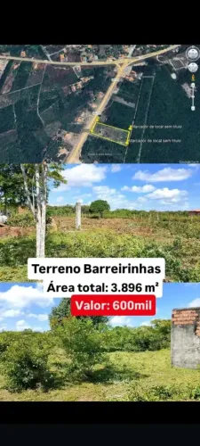 Lote/Terreno para venda possui 3896 metros quadrados em Zona Rural - Barreirinhas - Maranh