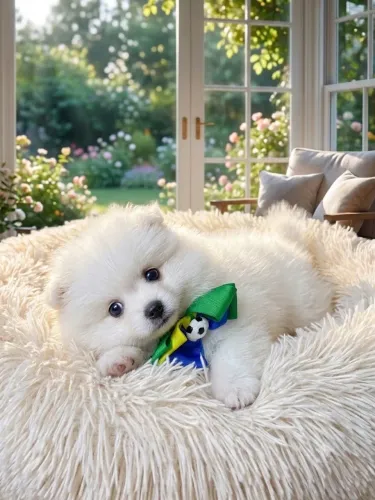 Lulu da Pomerania com Pedigree