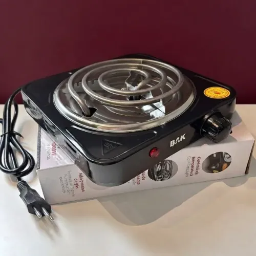 FOGÃO ELÉTRICO PORTÁTIL 1 BOCA BAK 1000W
