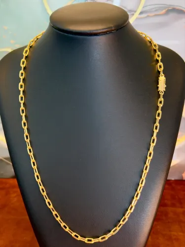 Cordão de ouro Cartier cadeado 52.5g ( LOJA FÍSICA )