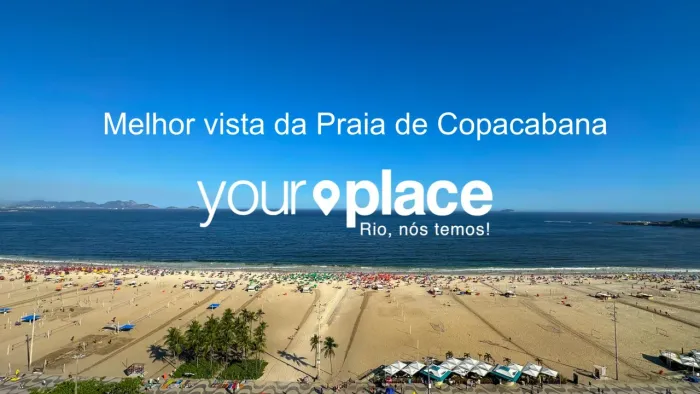 Cobertura Linear em Copacabana, Av. Atlântica, 343 m2, melhor vista 180 Graus, Varanda Ext
