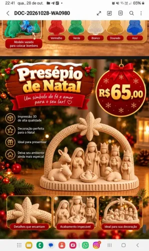 Impressões 3d natalinas