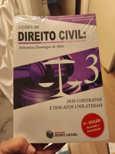 Livro Lições de Direito Civil - Vol. 3 - Nehemias Domingos de Melo -4 edição