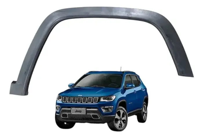 Moldura Paralama Jeep Compass Dianteira Direita 2017 A 2021 Preto