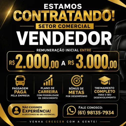 Vagas - Vendedor interno