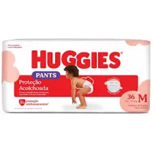 Fralda Huggies proteção acolchoada m 36 pants