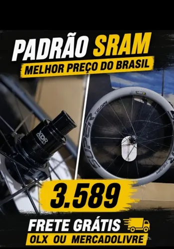Rodas carbon disc Premium 50mm Sram ou Shimano 