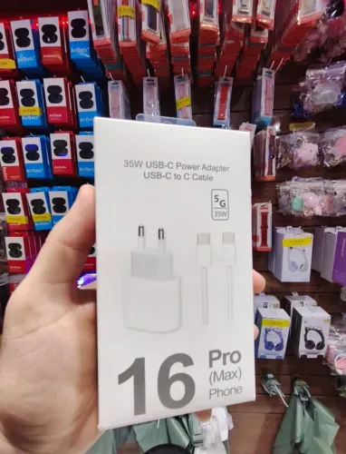 Carregador compatível iPhone 16 pro Max 35w