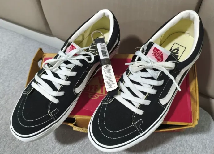 TÊNIS VANS SK8-LOW BLACK TRUE WHITE ORIGINAL NOVO LEIA INFORMAÇÕES ADICIONAIS
