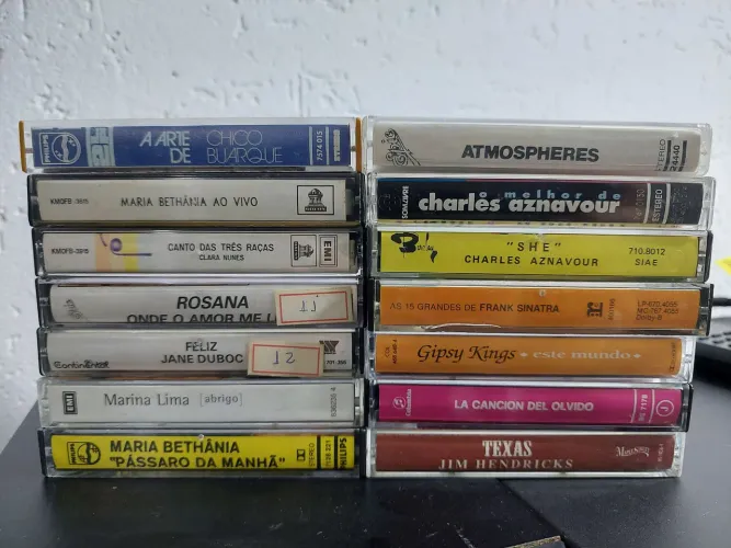 Lote de fita K7 Nacionais e importadas.