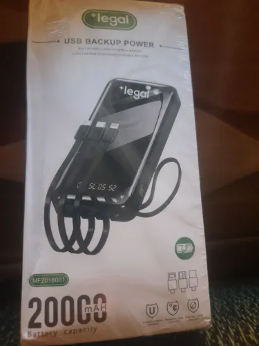 Powerbank 20.000 mAh cor Preto c/ lanterna embutido