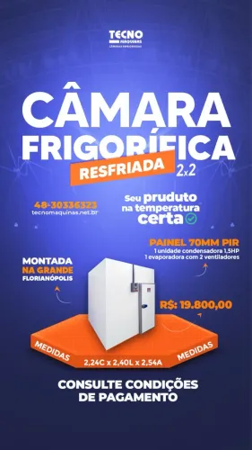 Câmara Fria Resfriada 2x2
