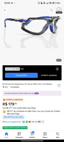 Óculos de segurança 3m 