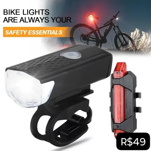 Kit Farol Bicicleta - Produto Novo