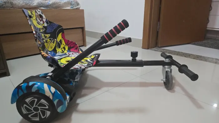 Hoverboard/Skate elétrico 6,5" (100kgs) com Kart com ajuste de altura