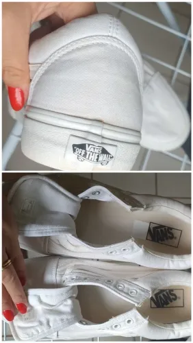 Tênis Vans Old Skool Canvas Original USADO - Branco/Off-White