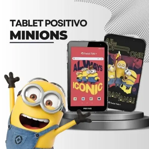 Tablet Infantil Positivo Minions Twist Tab WiFi Tela 7 64GB2GB ram