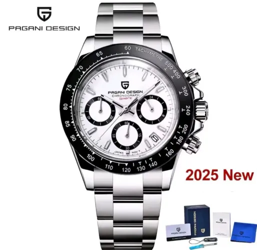 Relógio Pagani Design - máquina Seiko vk63 - vidro em safira