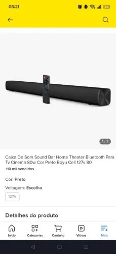 Caixa de Som Sound Bar Goyu (Pouco usada)