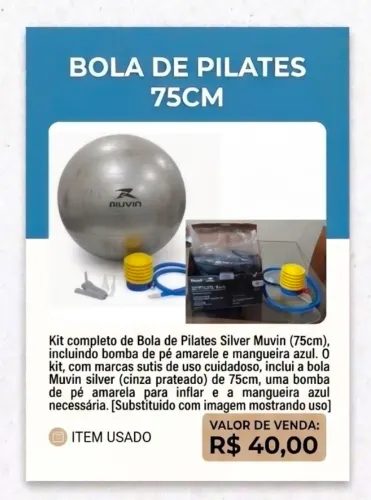 Bola de pilares 55cm - USADA PERFEITO ESTADO
