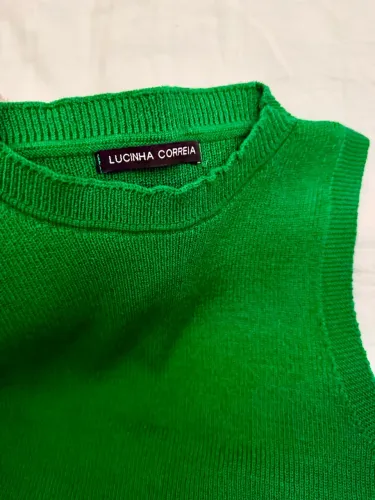 Blusa Cropped em tricô Lucinha Correia P