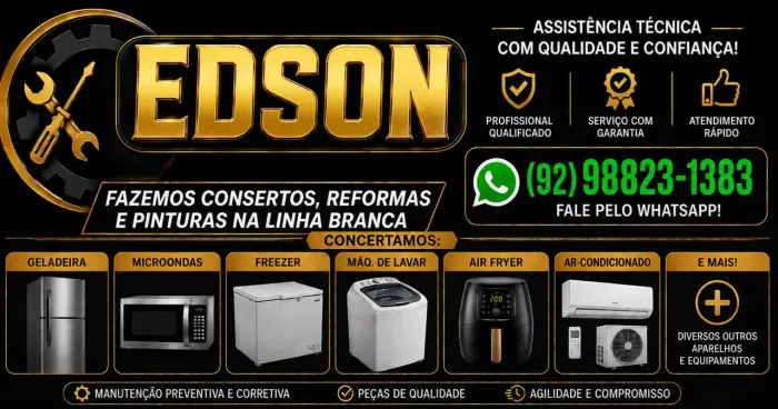 Reforma e conserto de equipamentos elétricos e linha branca