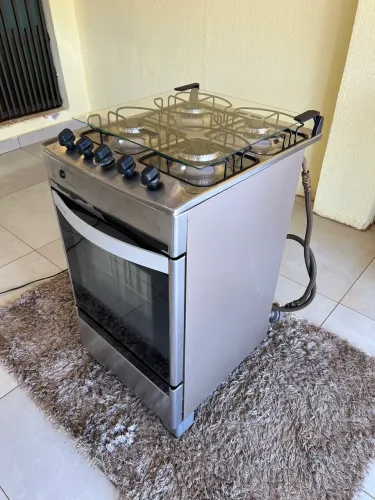 Vendo Fogão Brastemp 4 bocas inox automático com luz de forno Entrego