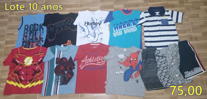 Lote infantil Menino Tam 10 anos