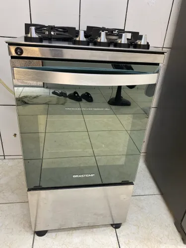 Fogão Brastemp + Exaustor inox 