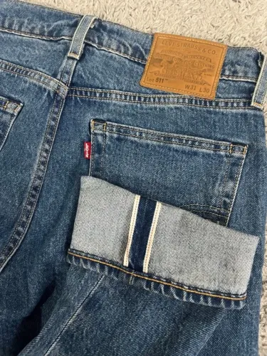 Levis 511 Selvedge premium calça jeans slim 31x30