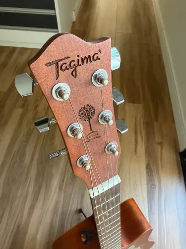 Violão Tagima Kansas Mahogany Elétrico + Capa + Suporte - Excelente Estado